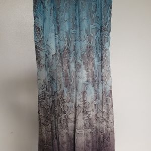 Python ombre maxi skirt